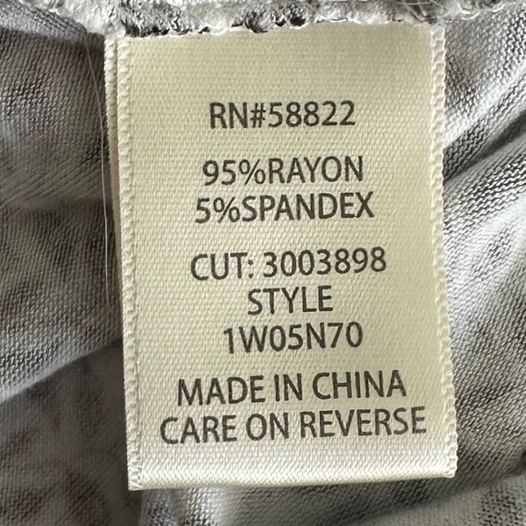 Max Studio Floral Print Ruffle Sleeve Top/Blouse White/Blue 2X Casual Feminine - Picture 10 of 13